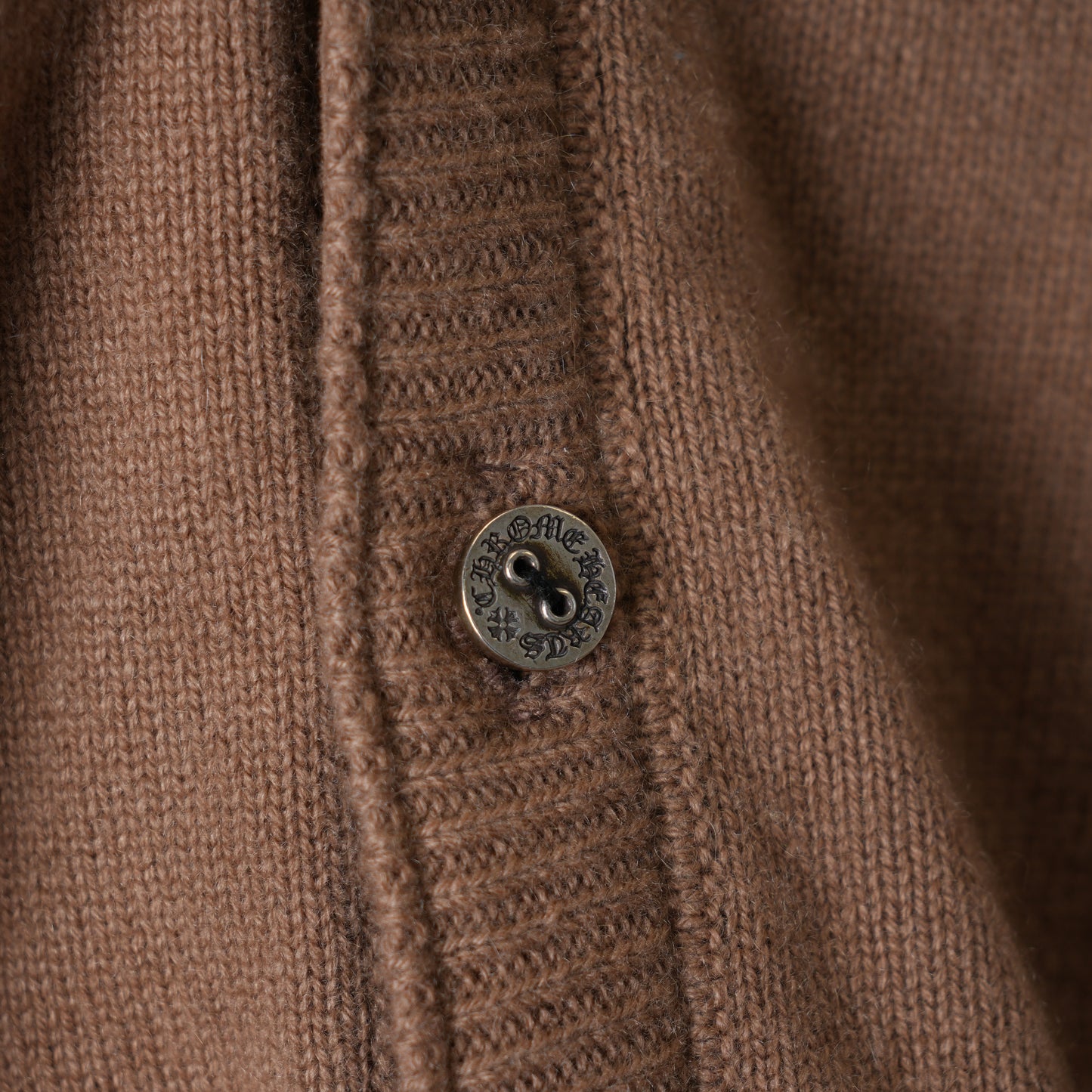 CHROME HEARTS EMBRODIERED TRIPLE CROSS CASHMERE CARDIGAN