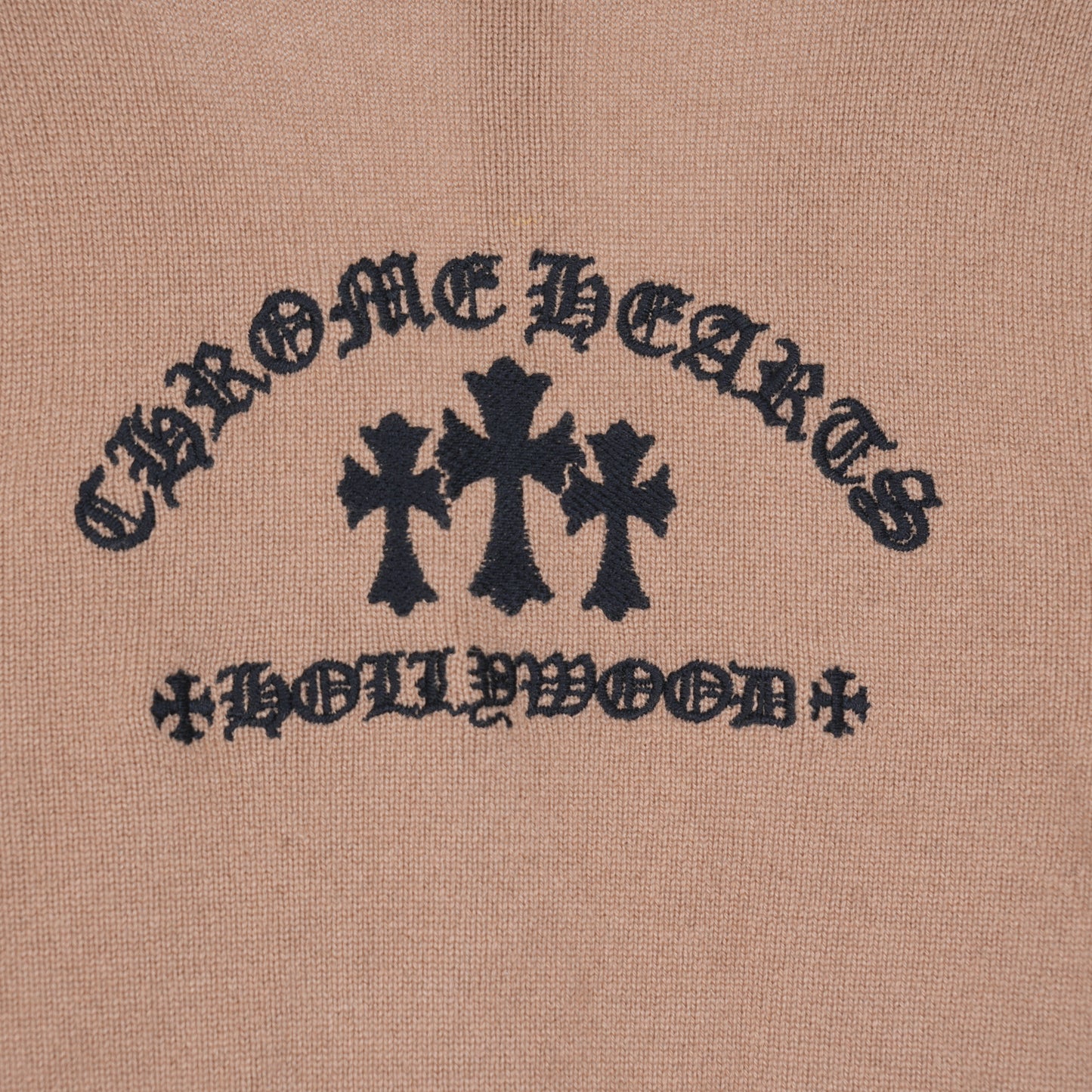 CHROME HEARTS EMBRODIERED TRIPLE CROSS CASHMERE CARDIGAN