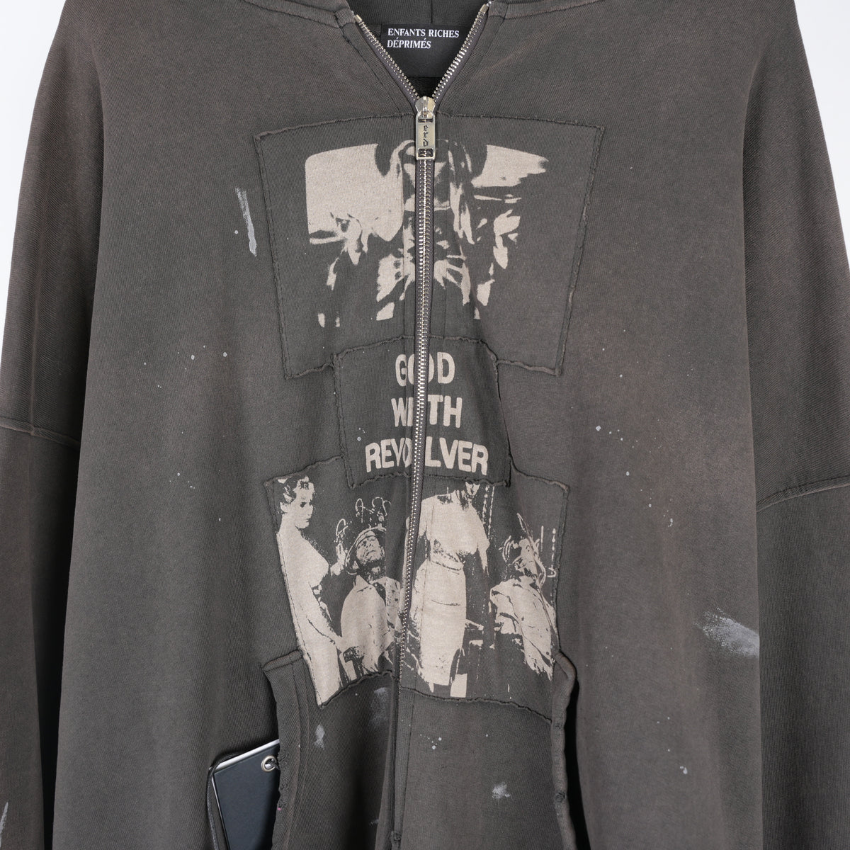 ERD ENFANTS RICHES DÉPRIMÉS ERD GOD WITH REVOLVER ZIP UP HOODIE