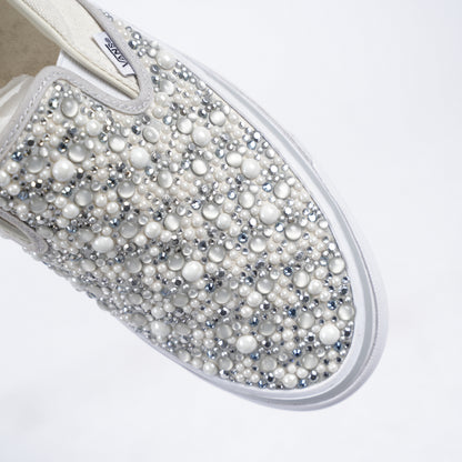 VANS MATTIAS GOLLIN EMBELLISHED SLIP ON LOW TOP SHOES