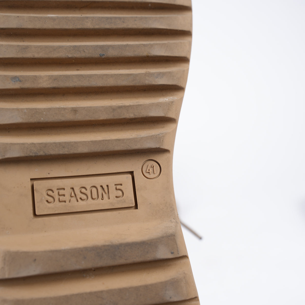 YEEZY SEASON 5 BEIGE LEATHER MILITARY BOOTS