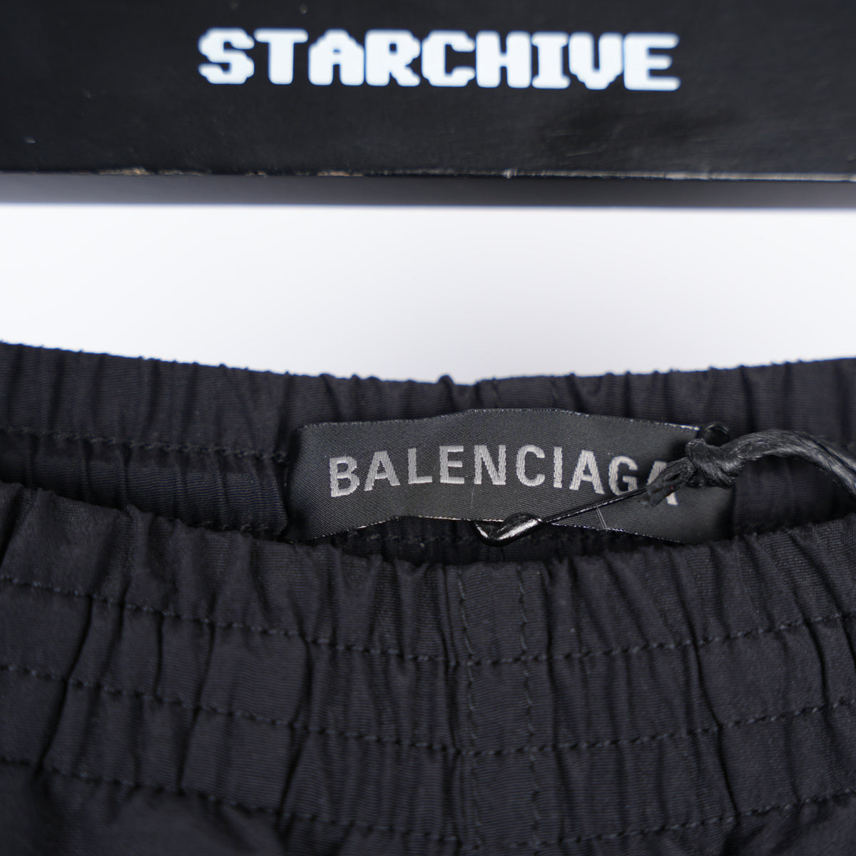 BALENCIAGA RED LINED NYLON CARGO TRACK PANTS