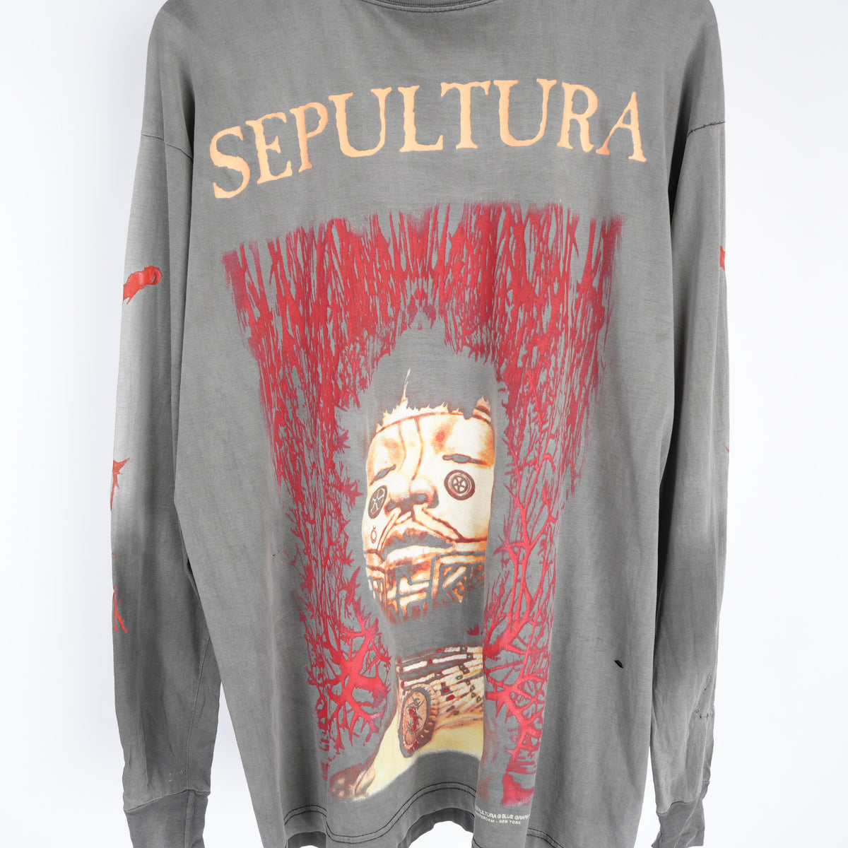 VINTAGE 1990S SEPULTURA ROOTS FADED LONG SLEEVE