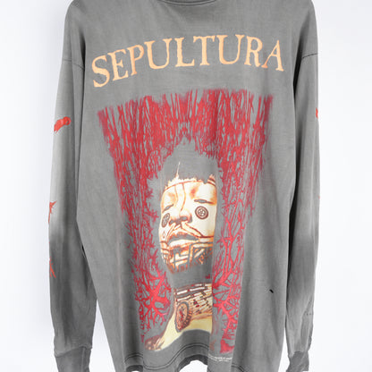VINTAGE 1990S SEPULTURA ROOTS FADED LONG SLEEVE