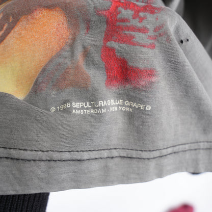 VINTAGE 1990S SEPULTURA ROOTS FADED LONG SLEEVE