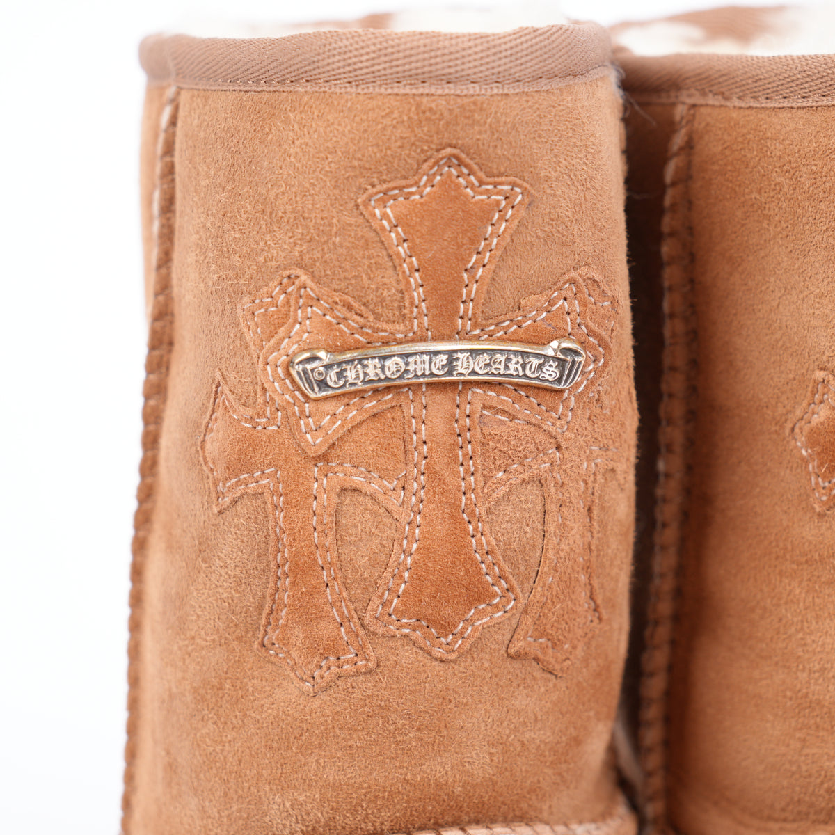 CHROME HEARTS BEIGE TRIPLE CROSS UGGS SZ 6