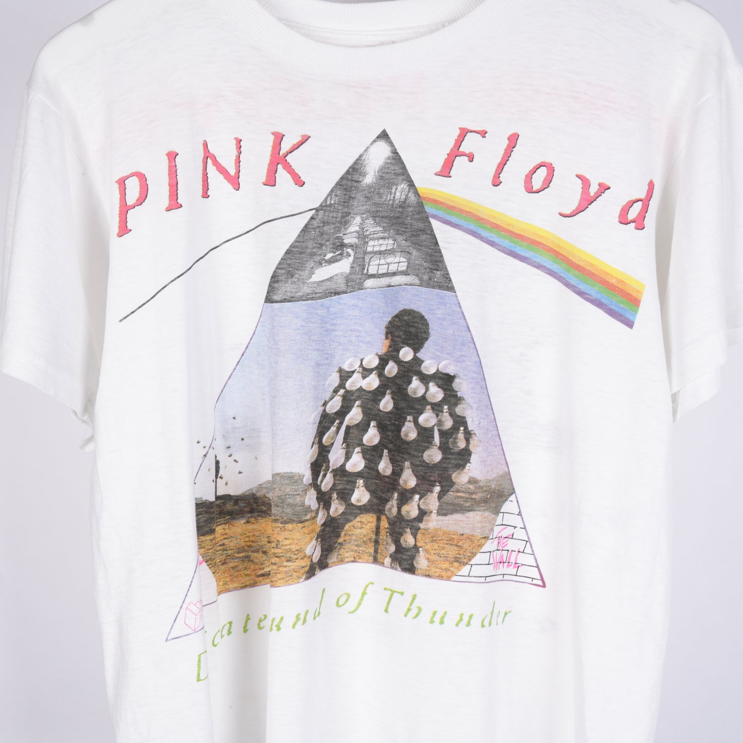 VINTAGE WHITE PINK FLOYD Delicate Sound of Thunder TEE