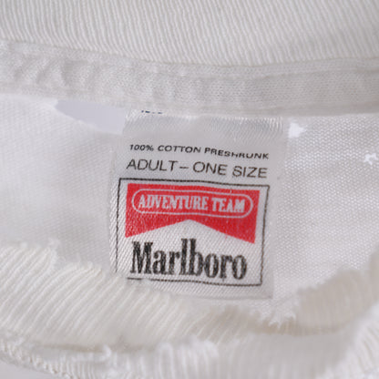 VINTAGE THRASHED WHITE MARLBORO ADVENTURE TEAM TEE
