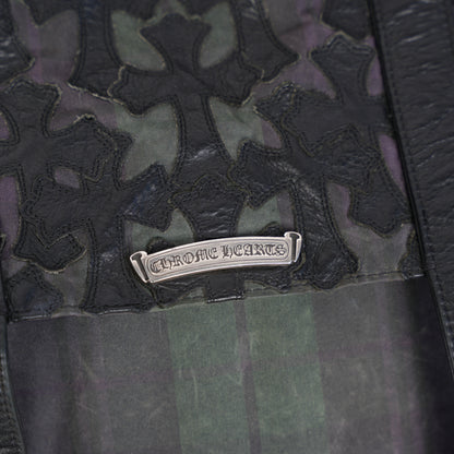 CHROME HEARTS CROSS PATCH PLAID GUNSLINGER MOTO BACKPACK