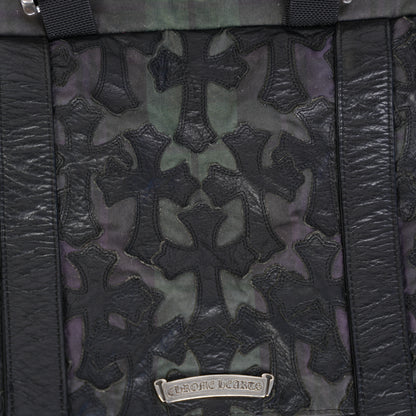 CHROME HEARTS CROSS PATCH PLAID GUNSLINGER MOTO BACKPACK