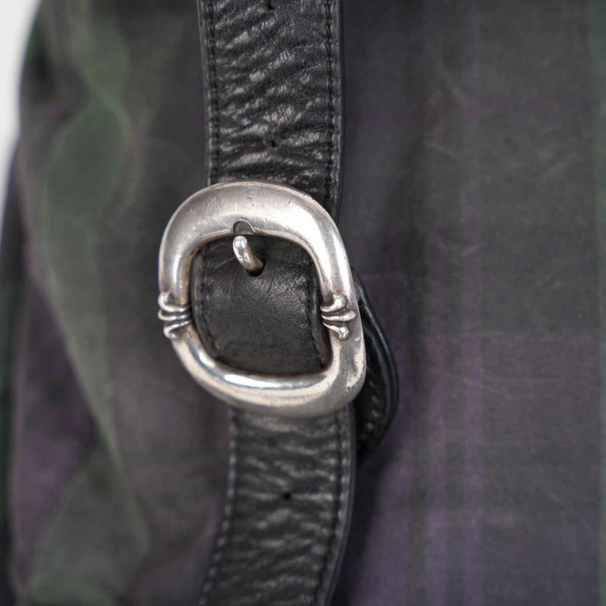 CHROME HEARTS CROSS PATCH PLAID GUNSLINGER MOTO BACKPACK