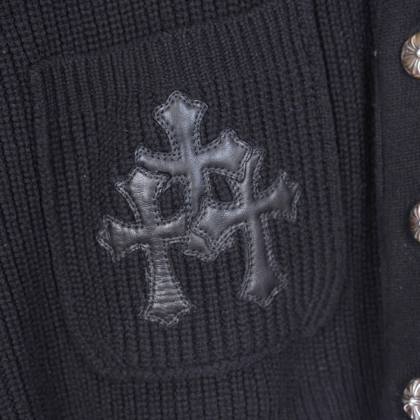 CHROME HEARTS CROSS PATCH CASHMERE SWEATER