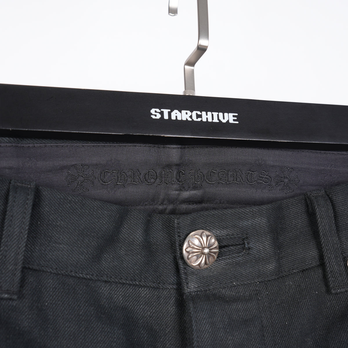 CHROME HEARTS RS CUT BLACK DENIM