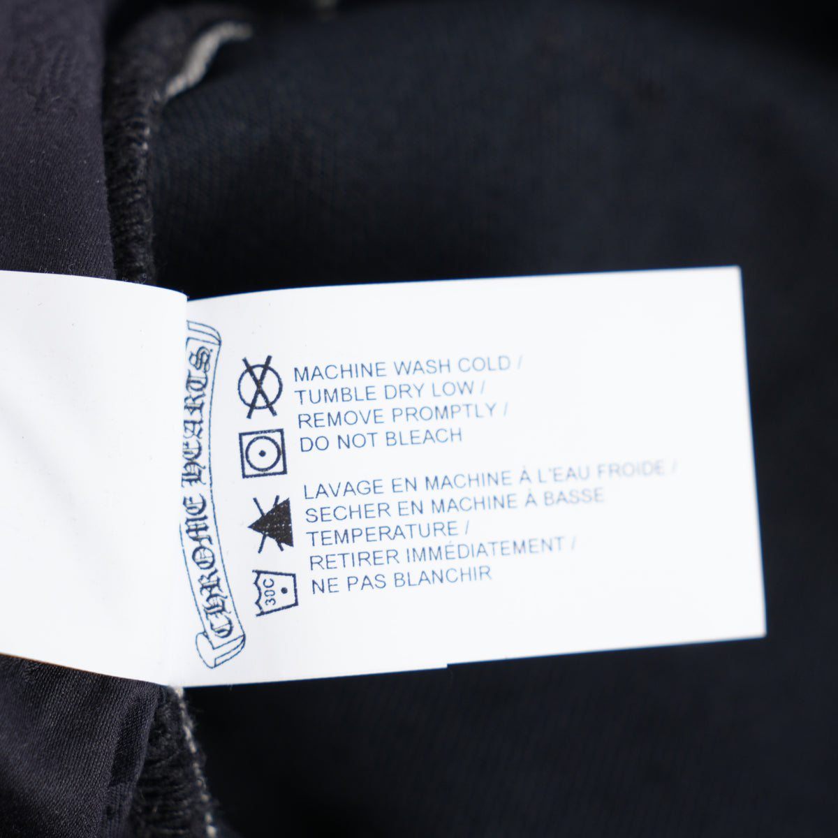 CHROME HEARTS RS CUT BLACK DENIM