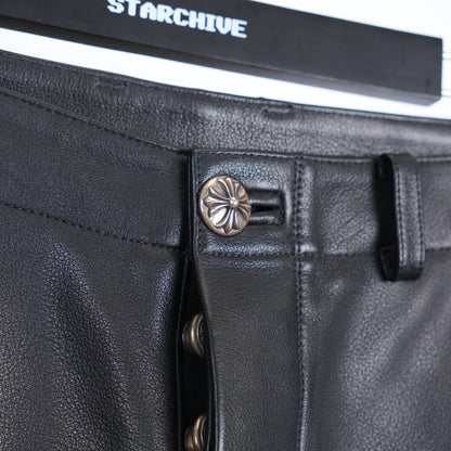 Chrome Hearts DEVIL DOG Leather CARGO PANTS