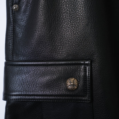 Chrome Hearts DEVIL DOG Leather CARGO PANTS