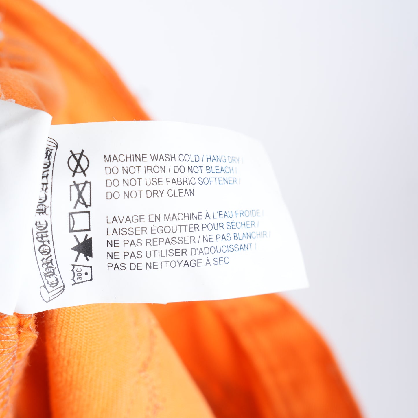 CHROME HEARTS VIRGIL ABLOH ORANGE/BLACK PATCH LEVI'S DENIM PANTS