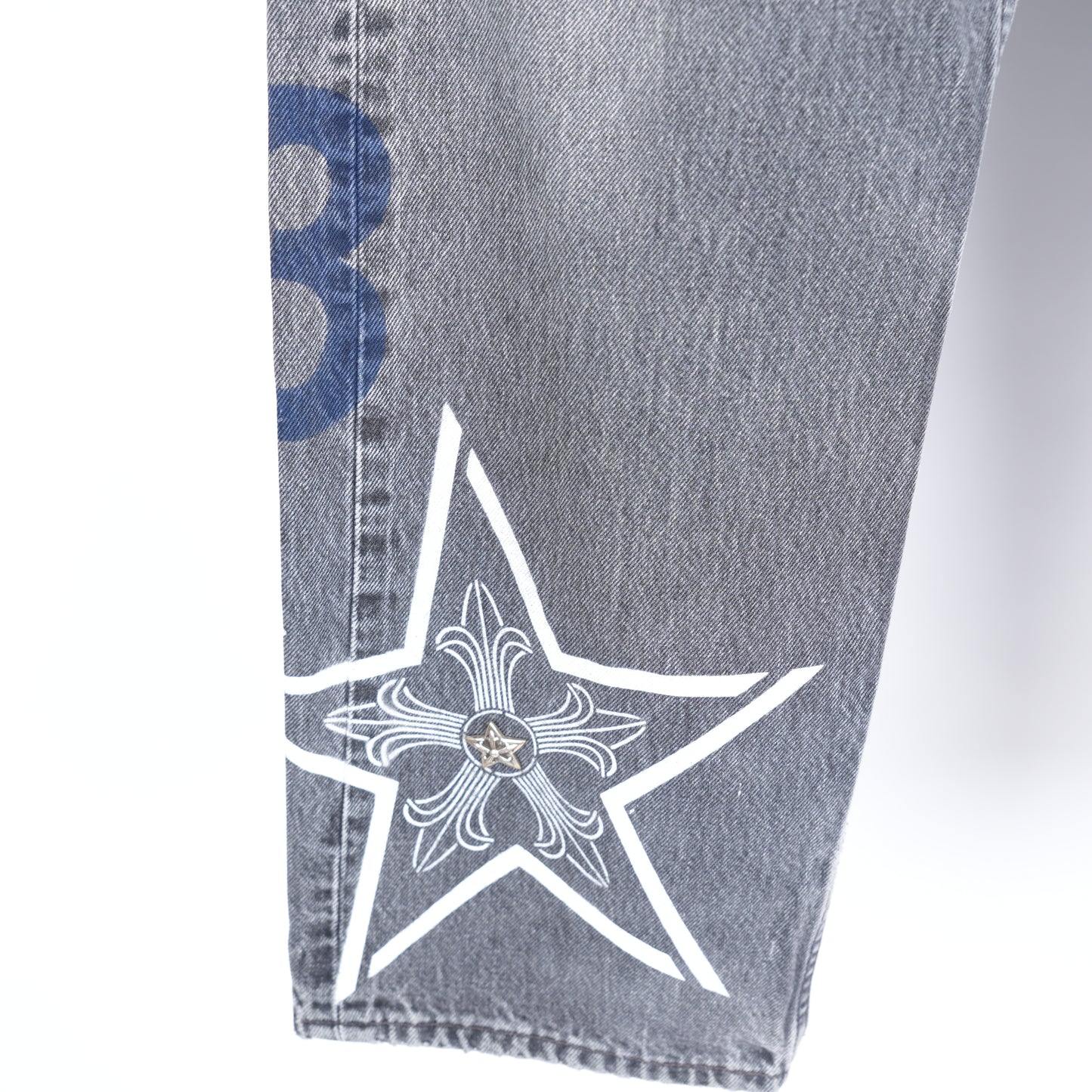 STAR STENCIL PANTS WITH HARDWARE