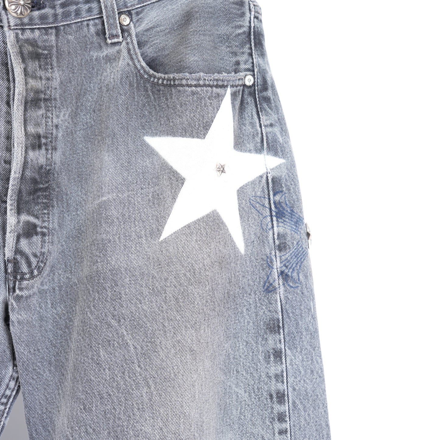 STAR STENCIL PANTS WITH HARDWARE