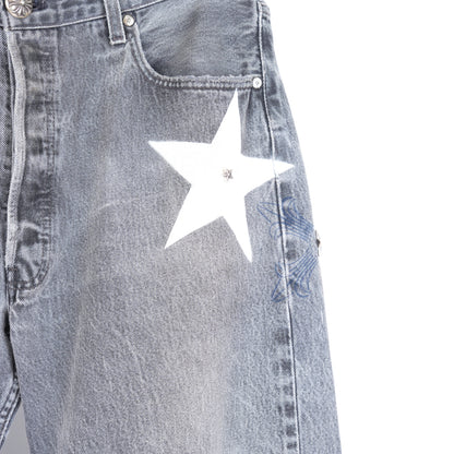 STAR STENCIL PANTS WITH HARDWARE