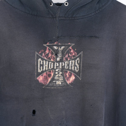 VINTAGE REPAIRED WCC WEST COAST CHOPPERS HOODIE