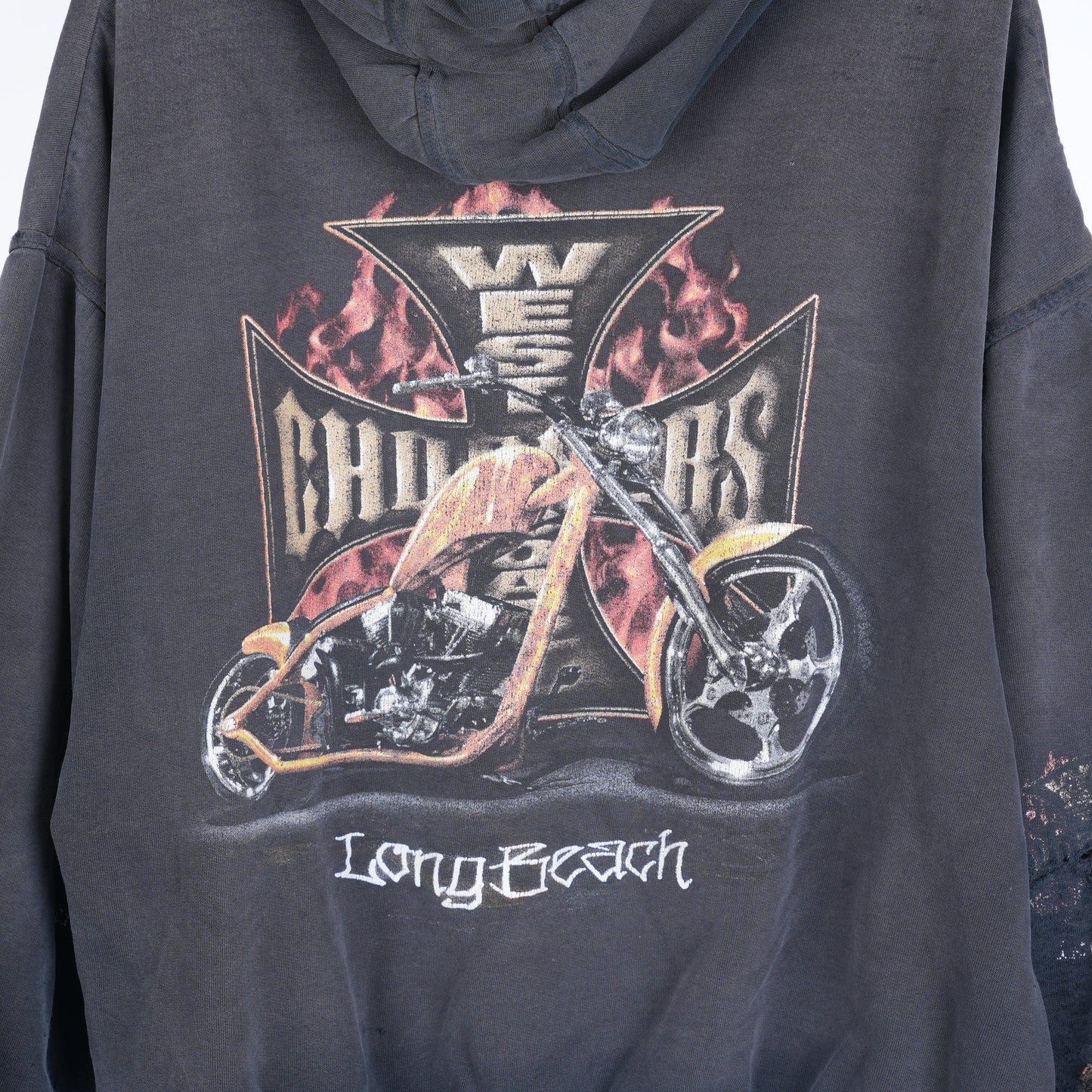 VINTAGE REPAIRED WCC WEST COAST CHOPPERS HOODIE
