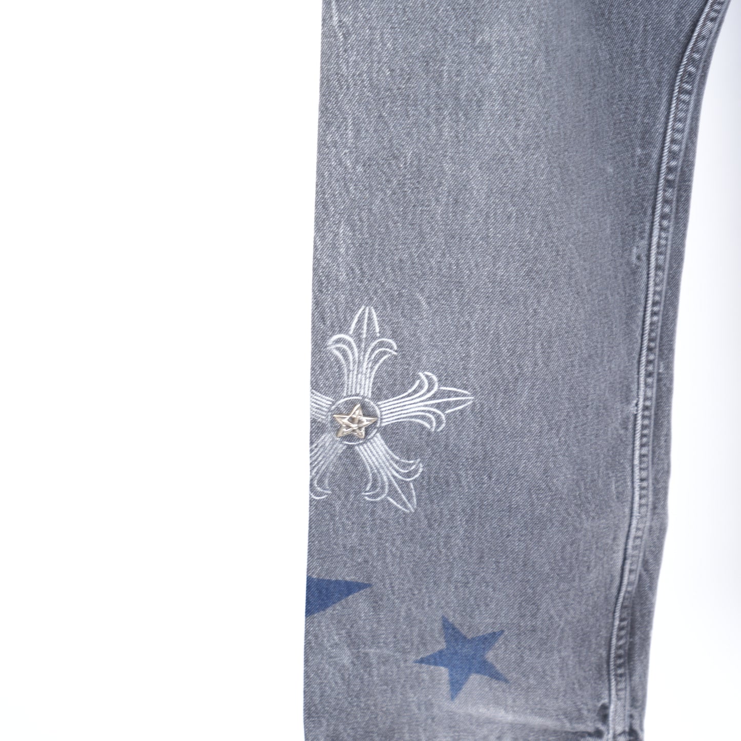STAR STENCIL PANTS WITH HARDWARE
