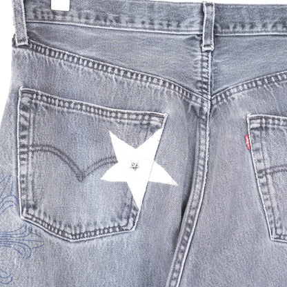 STAR STENCIL PANTS WITH HARDWARE