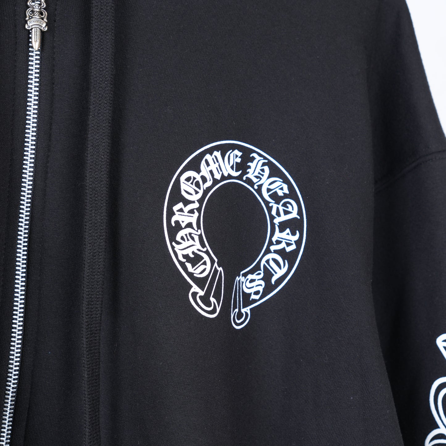 FLORAL HORSESHOE ZIP UP THERMAL HOODIE