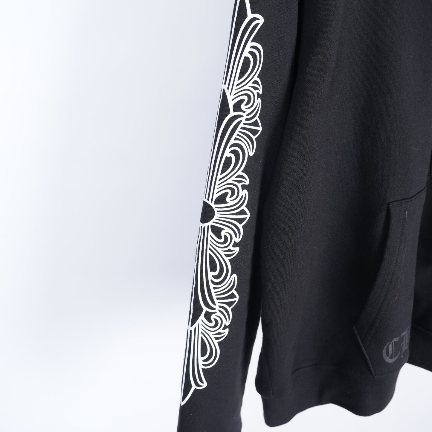 FLORAL HORSESHOE ZIP UP THERMAL HOODIE