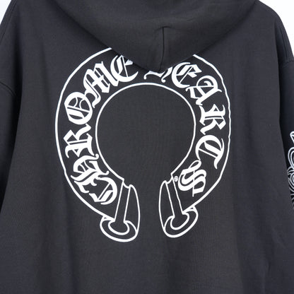 FLORAL HORSESHOE ZIP UP THERMAL HOODIE