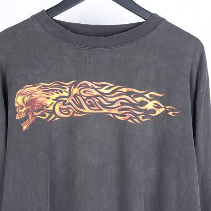 VINTAGE FLAME MOTORCYCLE LONG SLEEVE TEE