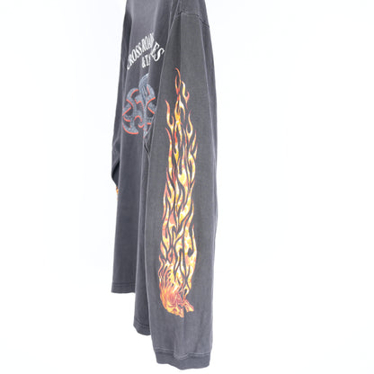 VINTAGE FLAME MOTORCYCLE LONG SLEEVE TEE