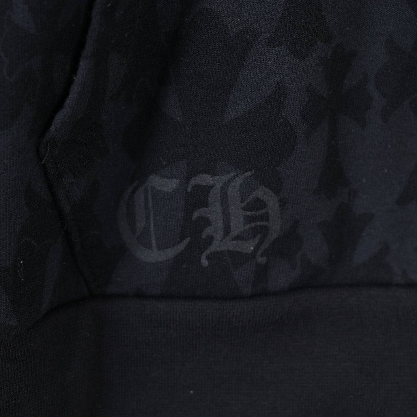 CHROME HEARTS MONOGRAM CROSS PRINT ZIP UP HOODIE
