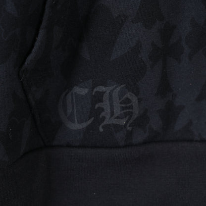 CHROME HEARTS MONOGRAM CROSS PRINT ZIP UP HOODIE