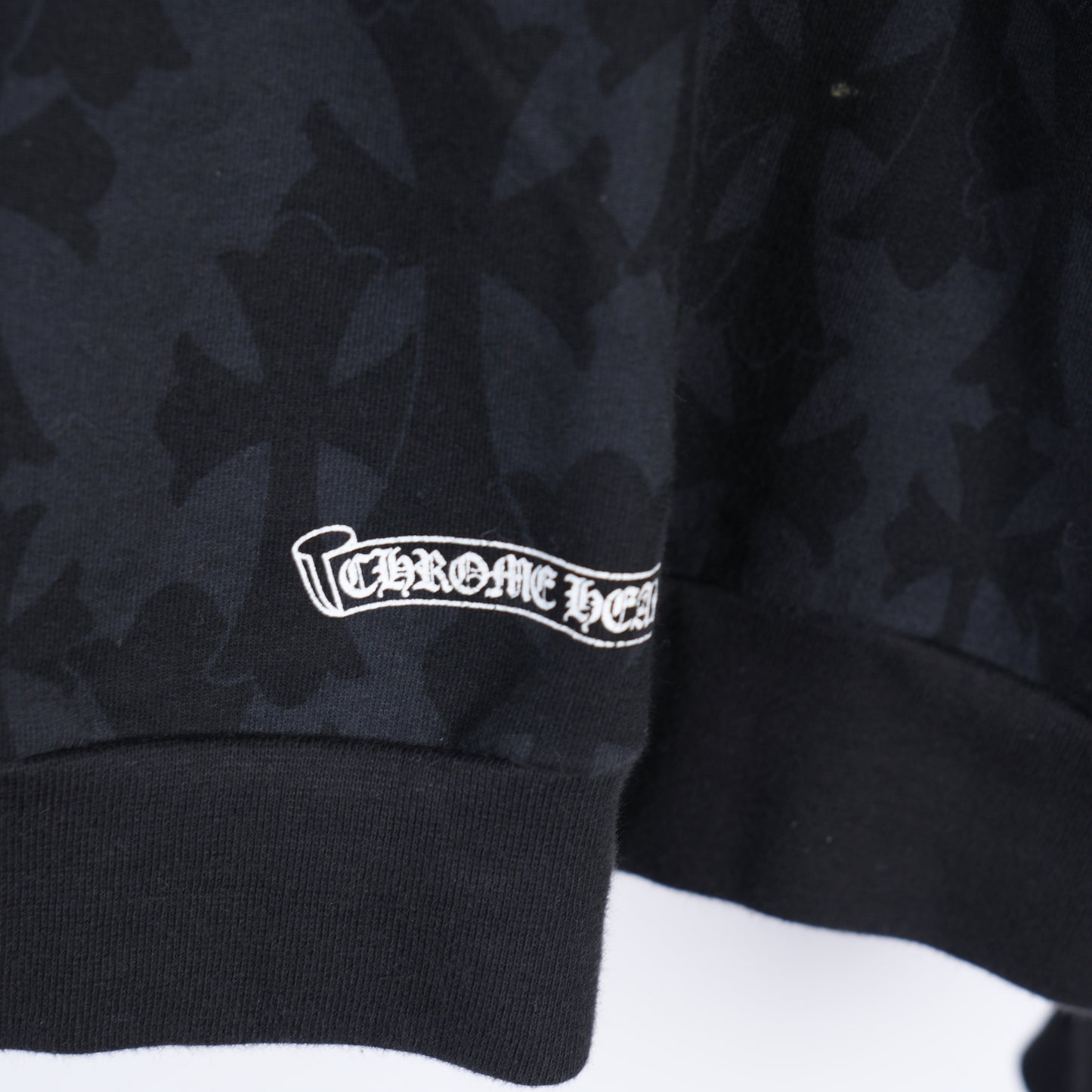CHROME HEARTS MONOGRAM CROSS PRINT ZIP UP HOODIE