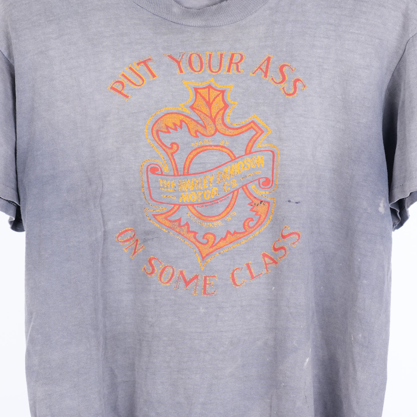 VINTAGE GREY HARLEY DAVIDSON TEE