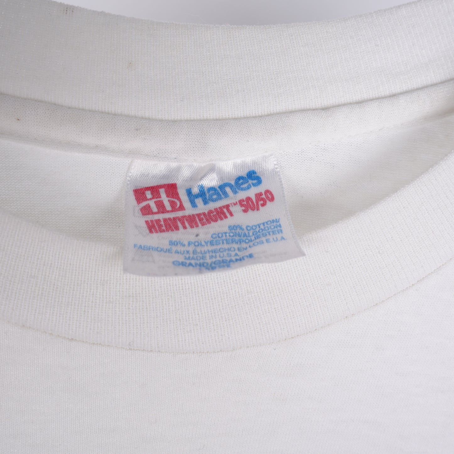 VINTAGE WHITE HANES BLANK TEE