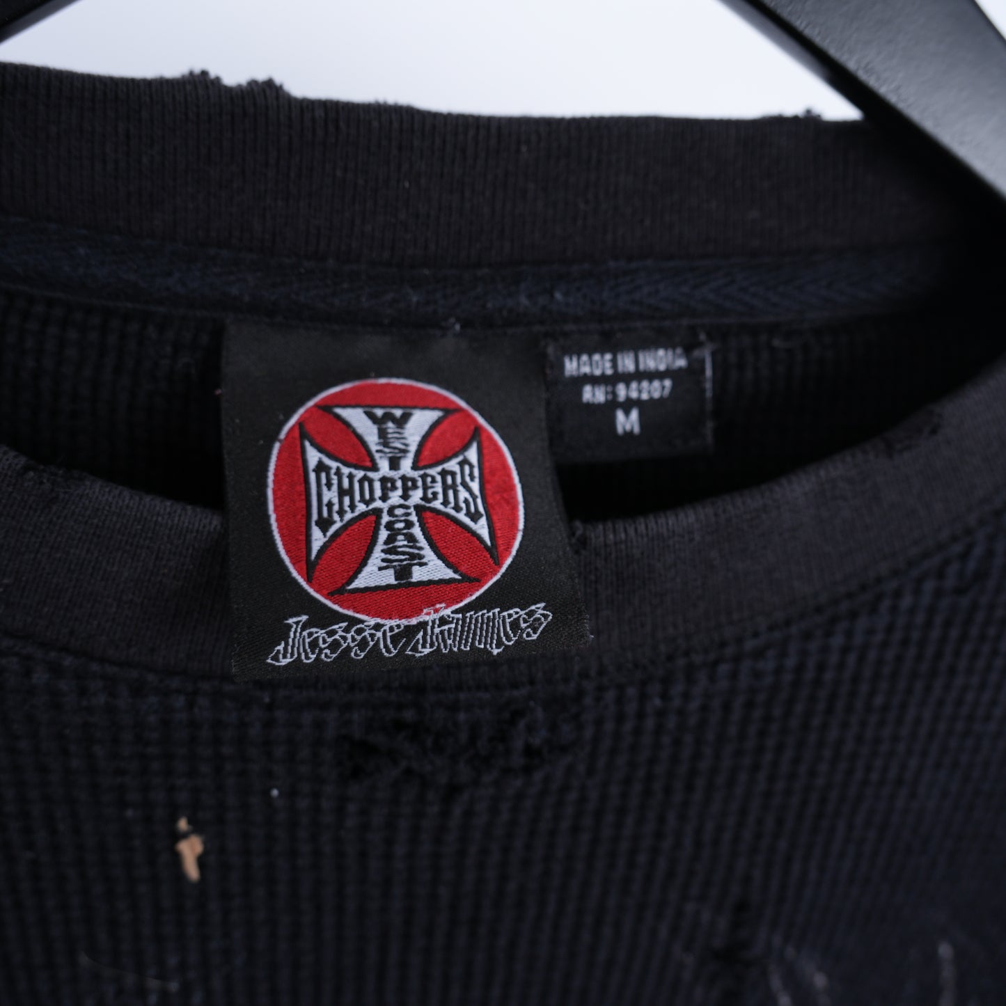 WCC BLACK/RED LONG SLEEVE THERMAL T-SHIRT