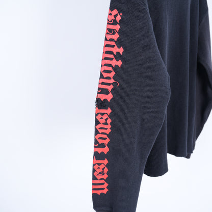 WCC BLACK/RED LONG SLEEVE THERMAL T-SHIRT