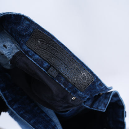 CHROME HEARTS BLACK PATCH DENIM SHORTS