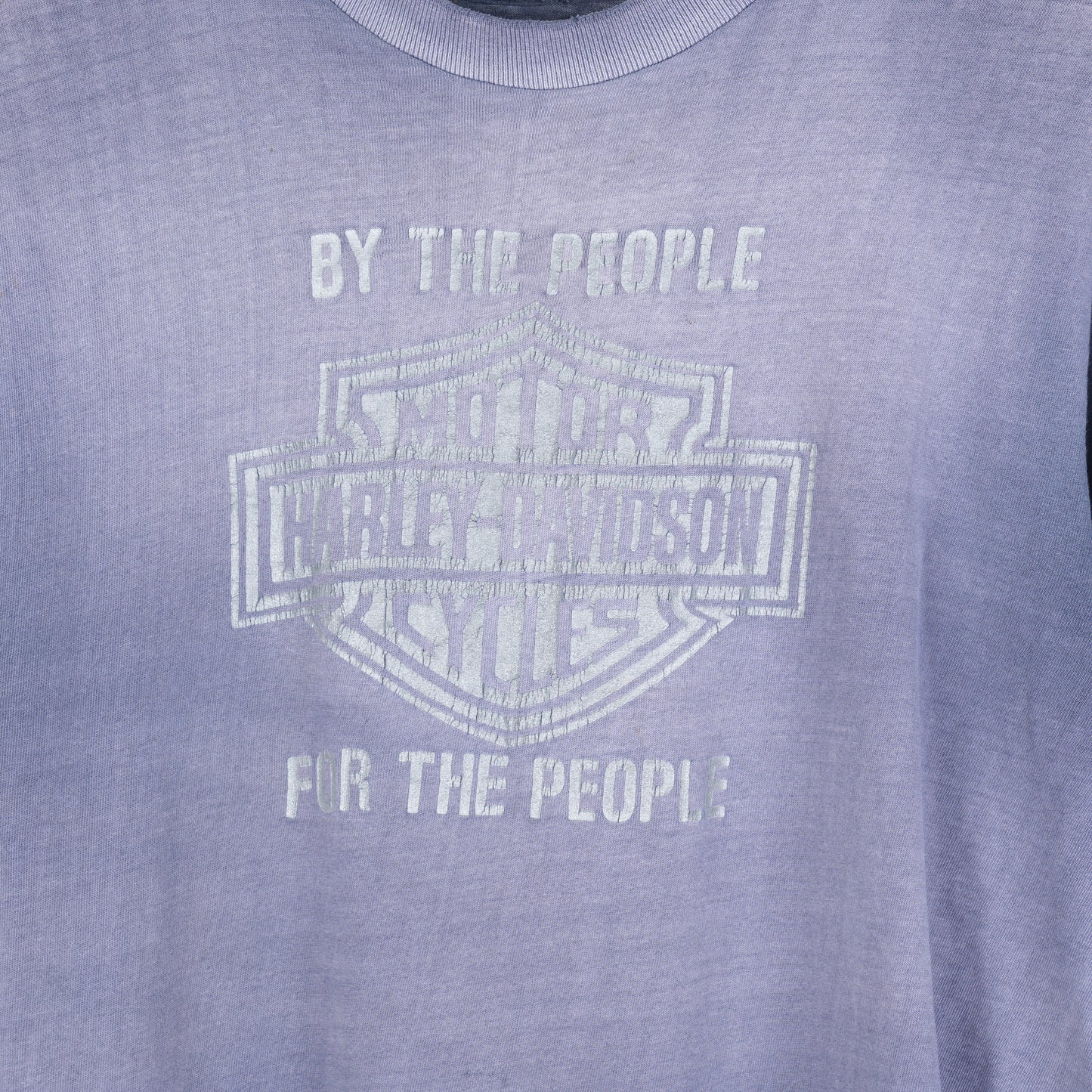 VINTAGE SMOKED FADED HARLEY EMBLEM T-SHIRT