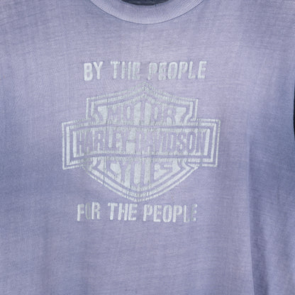 VINTAGE SMOKED FADED HARLEY EMBLEM T-SHIRT