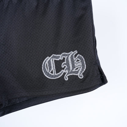 CHROME HEARTS "CH" LOGO WOMENS MESH SHORTS