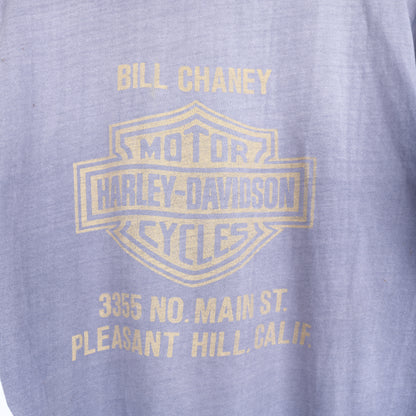 VINTAGE SMOKED FADED HARLEY EMBLEM T-SHIRT