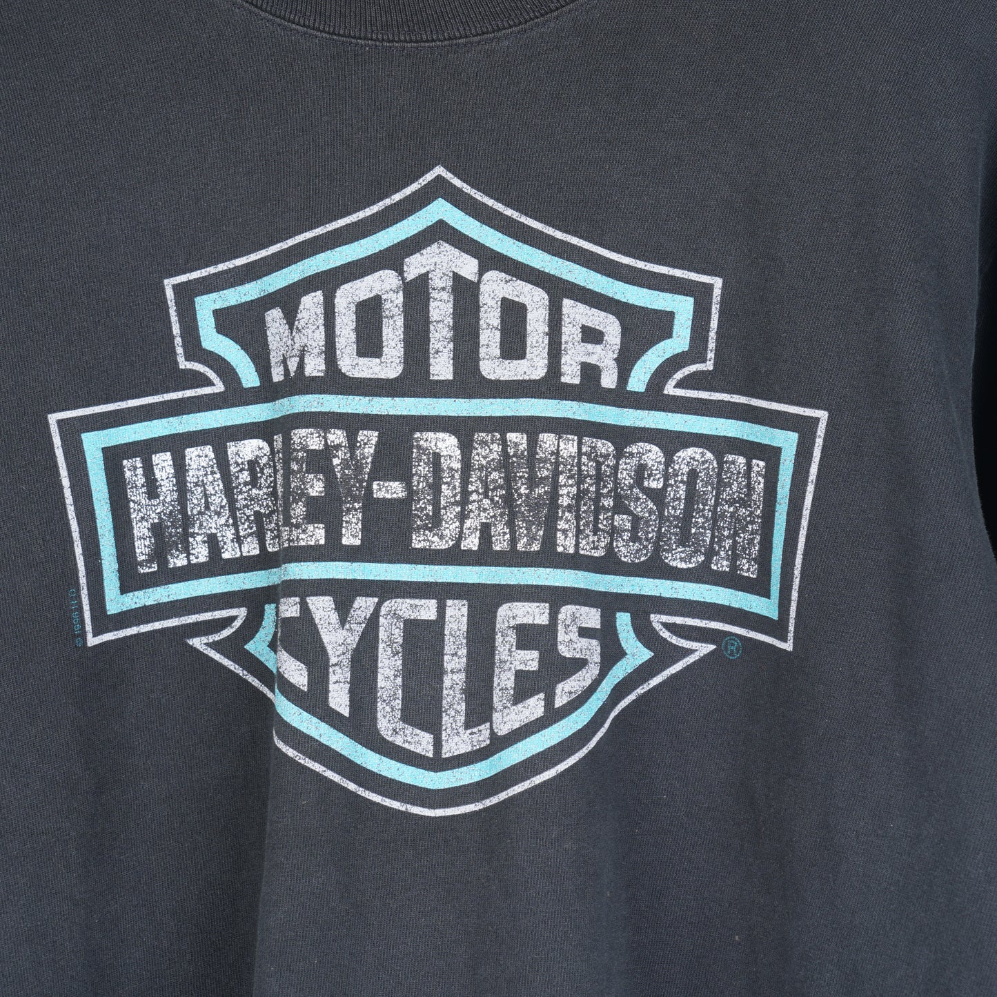 VINTAGE HARLEY DAVIDSON BLUE FLAME LONG SLEEVE TEE