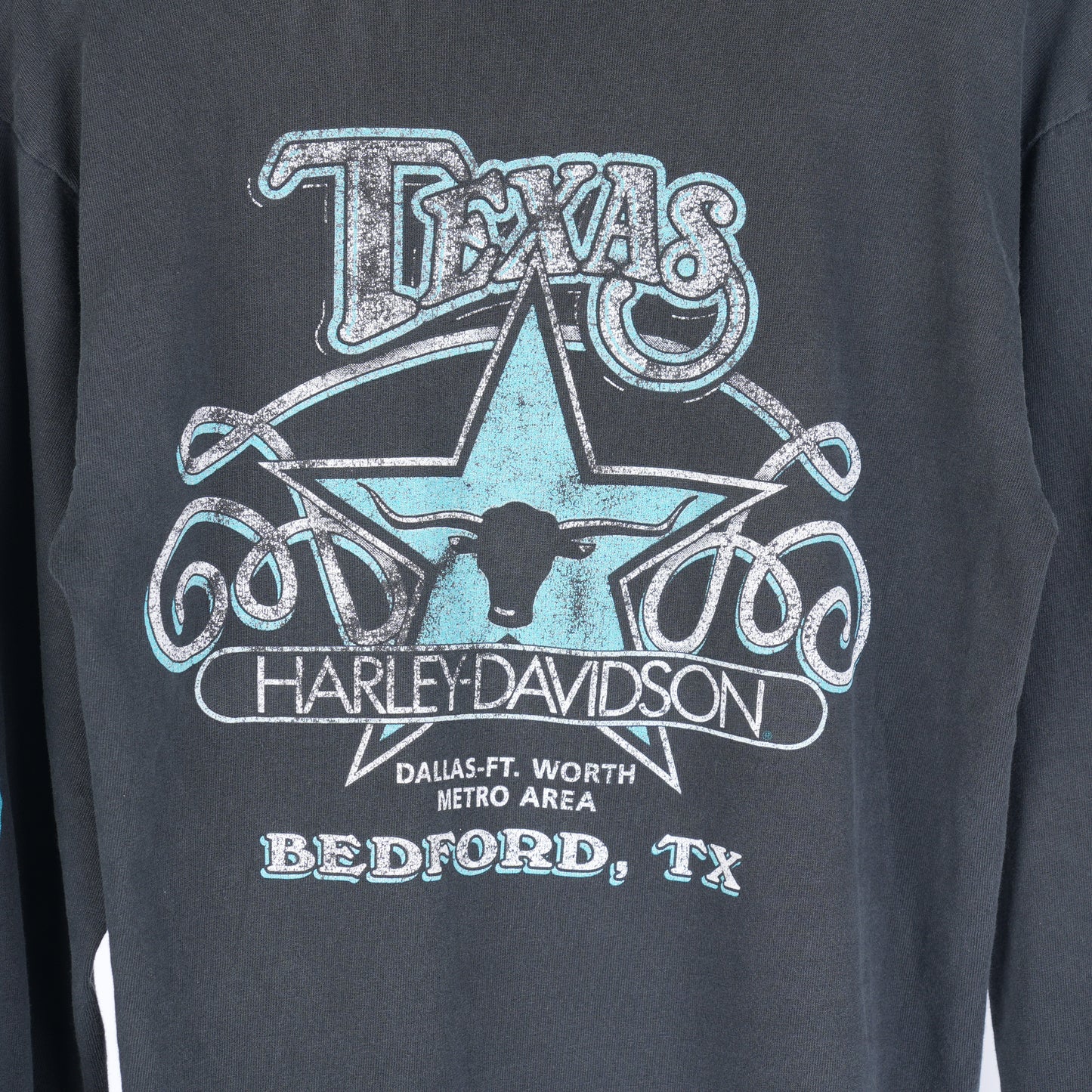 VINTAGE HARLEY DAVIDSON BLUE FLAME LONG SLEEVE TEE