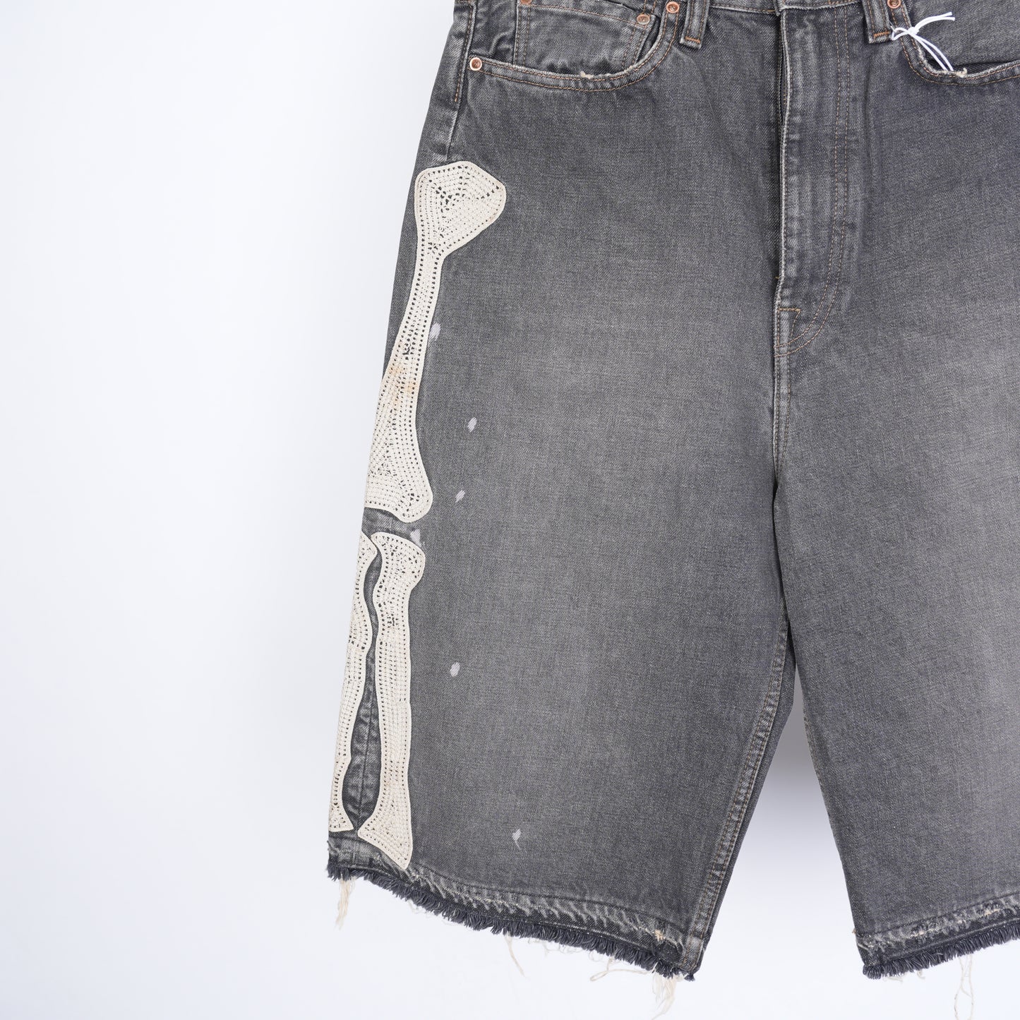 KAPITAL GRAY BONE SHORTS