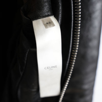 CELINE RARE HEDI SLIMANE POLICE LEATHER JACKET