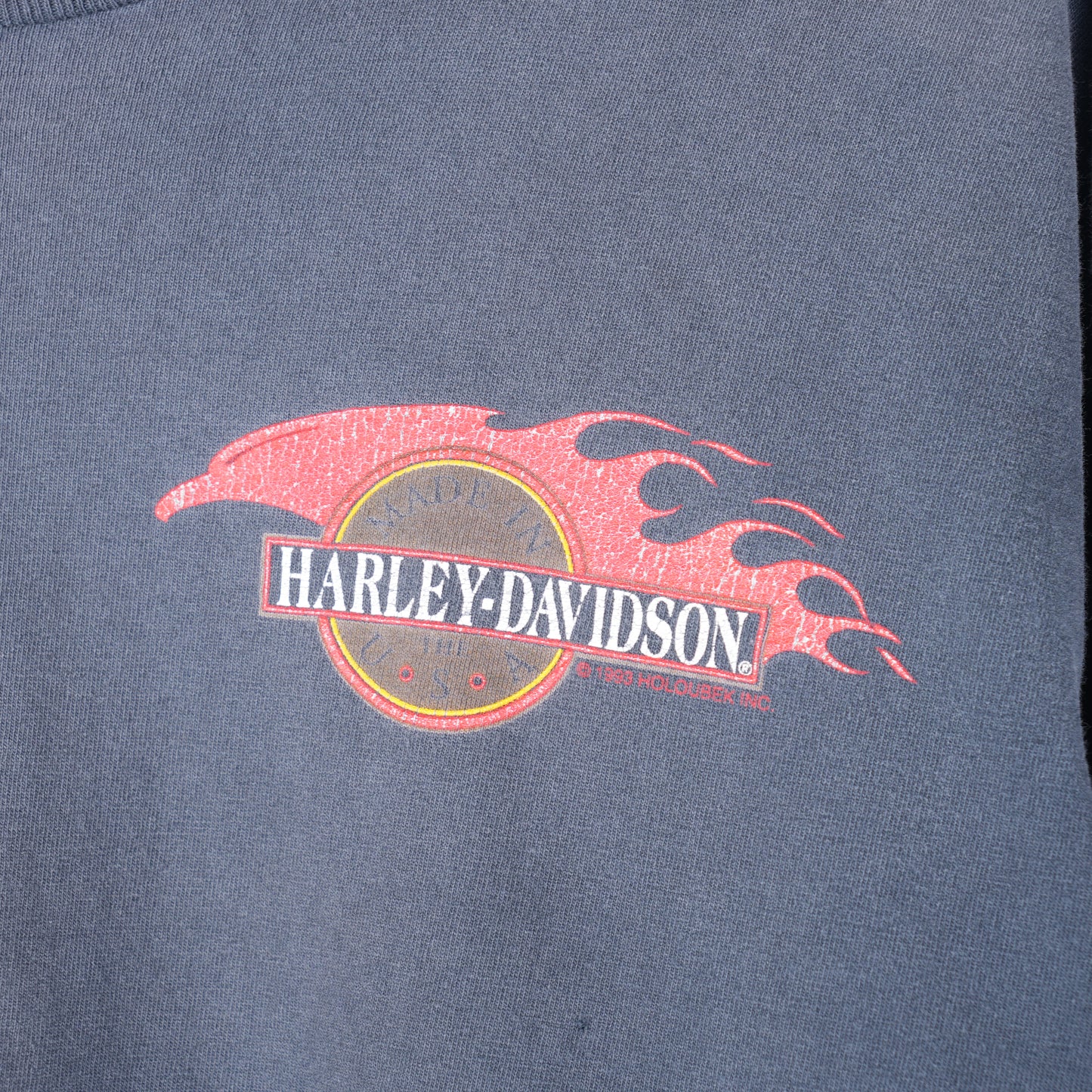 VINTAGE HARLEY DAVIDSON RED FLAME LONG SLEEVE T-SHIRT